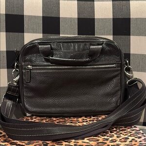 Levenger Men's Black Leather Bag